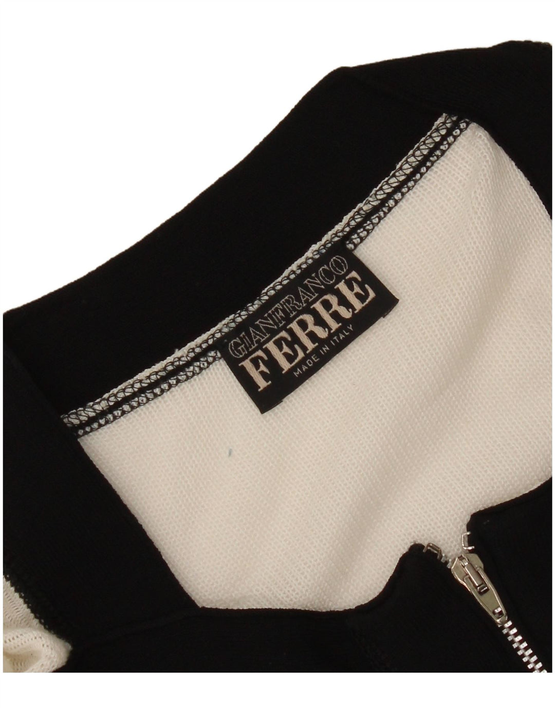 Gianfranco Ferre Womens Cardigan Sweater UK 10 Small White Colourblock