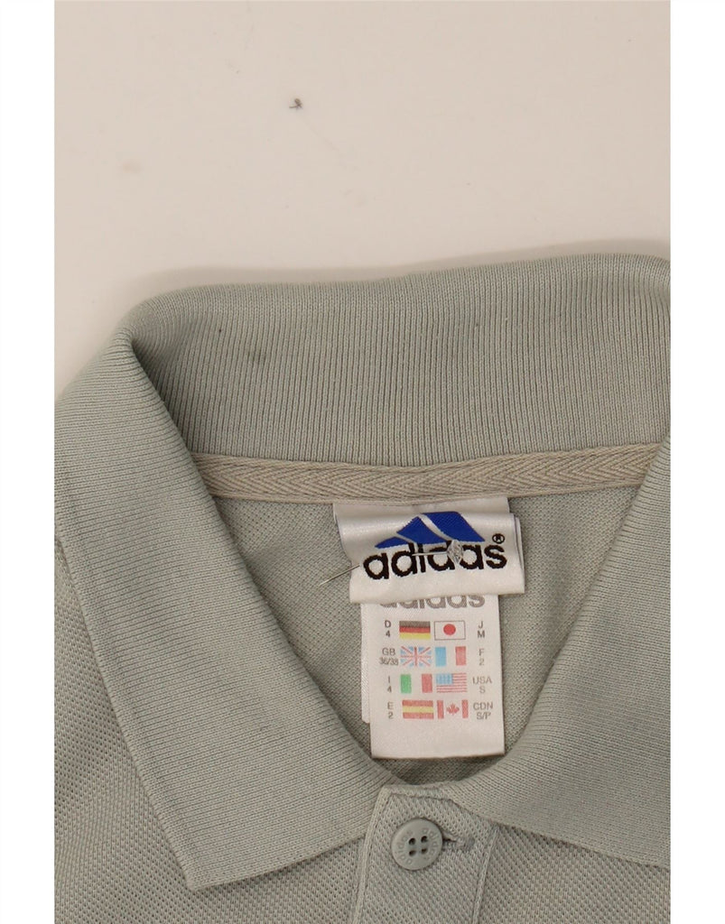 ADIDAS Mens Polo Shirt UK 36/38 Small Grey Cotton Vintage Adidas and Second-Hand Adidas from Messina Hembry 
