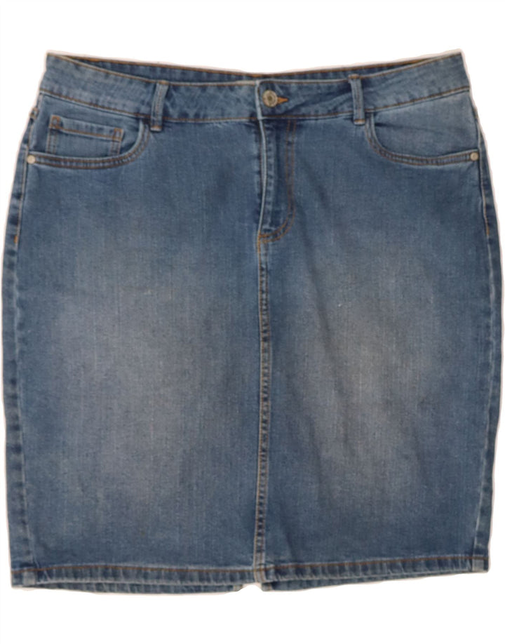 BLUE MOTION Womens Denim Skirt IT 48 XL W36 Blue Cotton Vintage Blue Motion and Second-Hand Blue Motion from Messina Hembry 