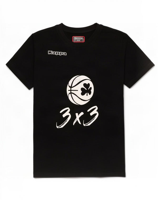 Kappa Boys Graphic T-Shirt Top 11-12 Years Black Cotton