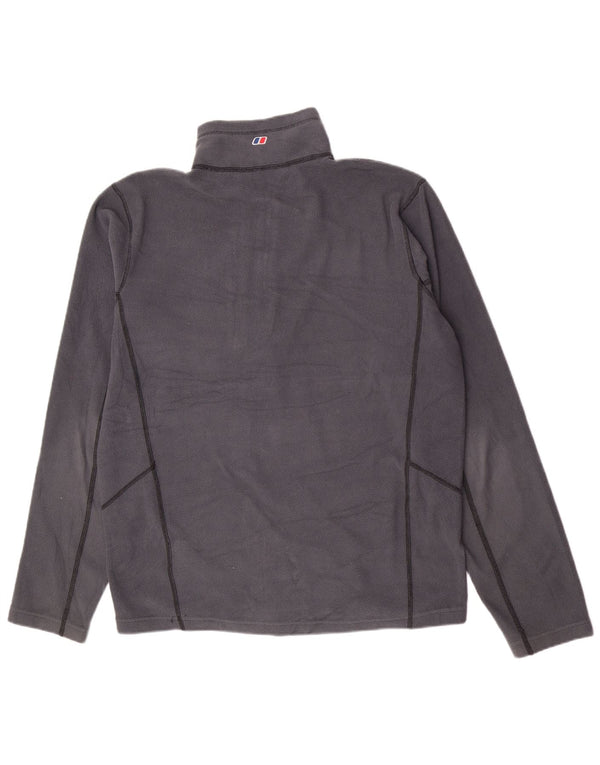 Berghaus Mens Zip Neck Fleece Jumper Large Grey Polyester
