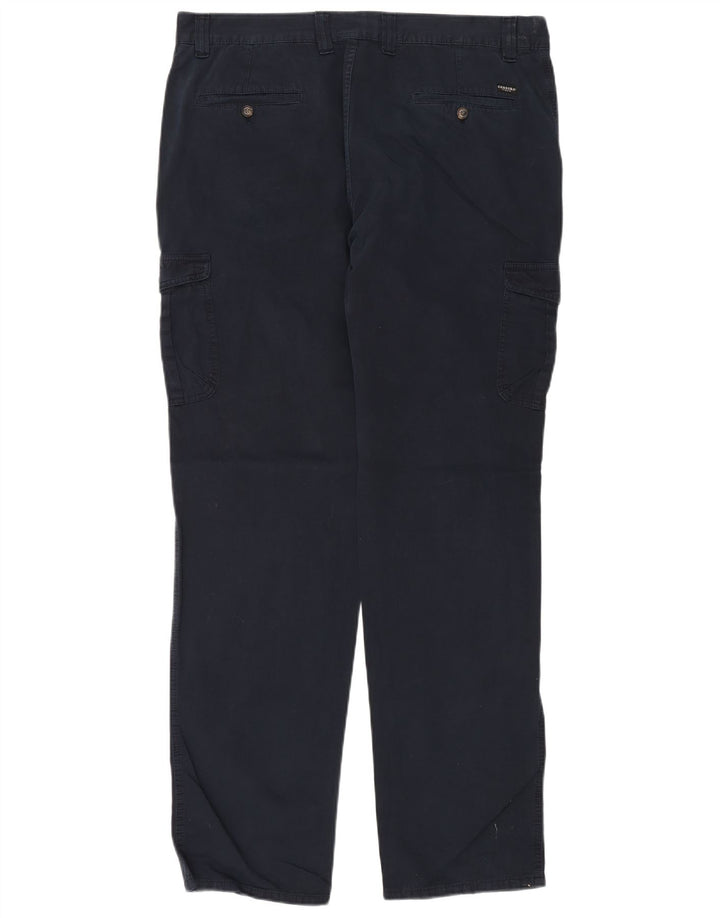 Carrera Mens Straight Regular Cargo Trousers W38 L34 Navy Blue Cotton