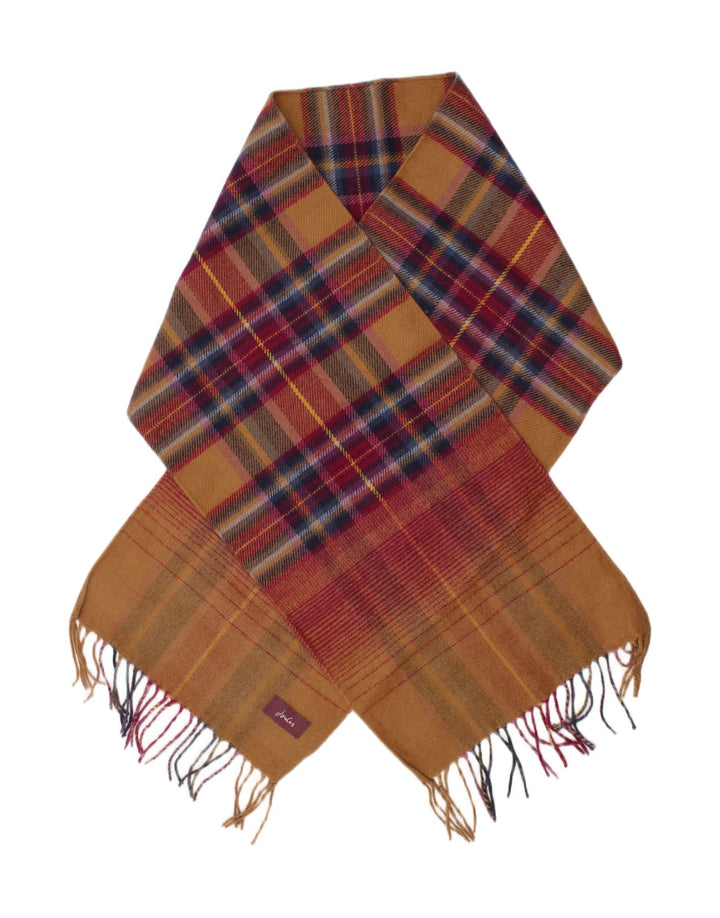 JOULES Womens Rectangle Scarf One Size Multicoloured Plaid Polyacrylic