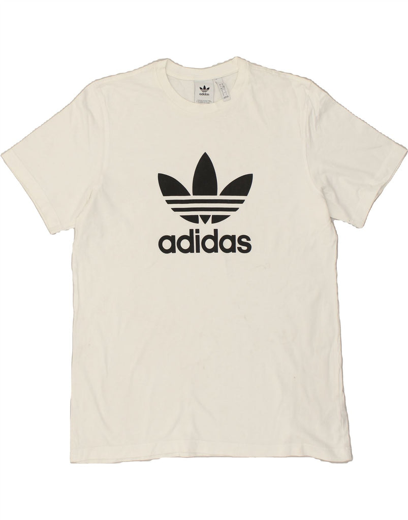 ADIDAS Mens Graphic T-Shirt Top Large White Cotton | Vintage Adidas | Thrift | Second-Hand Adidas | Used Clothing | Messina Hembry 