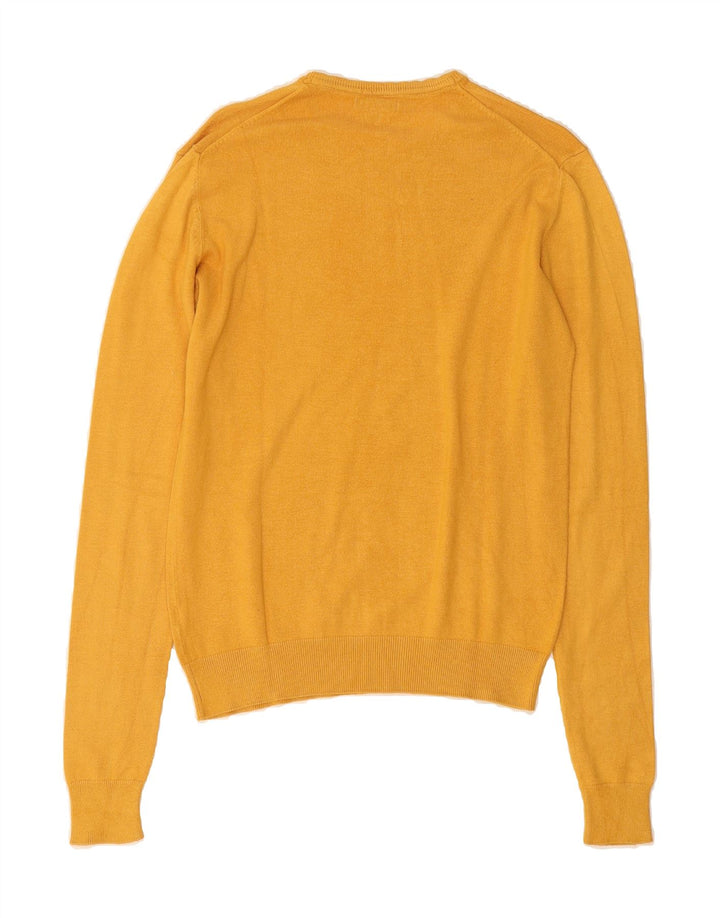 CLAYTON Womens Crew Neck Jumper Sweater UK 16 Large Yellow Vintage Clayton and Second-Hand Clayton from Messina Hembry 
