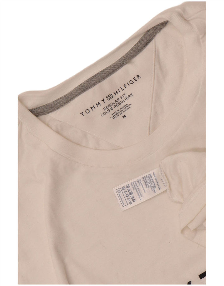 Tommy Hilfiger Mens Regular Fit T-Shirt Top Medium White Cotton