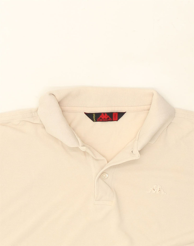 KAPPA Mens Polo Shirt Large Beige Cotton | Vintage Kappa | Thrift | Second-Hand Kappa | Used Clothing | Messina Hembry 