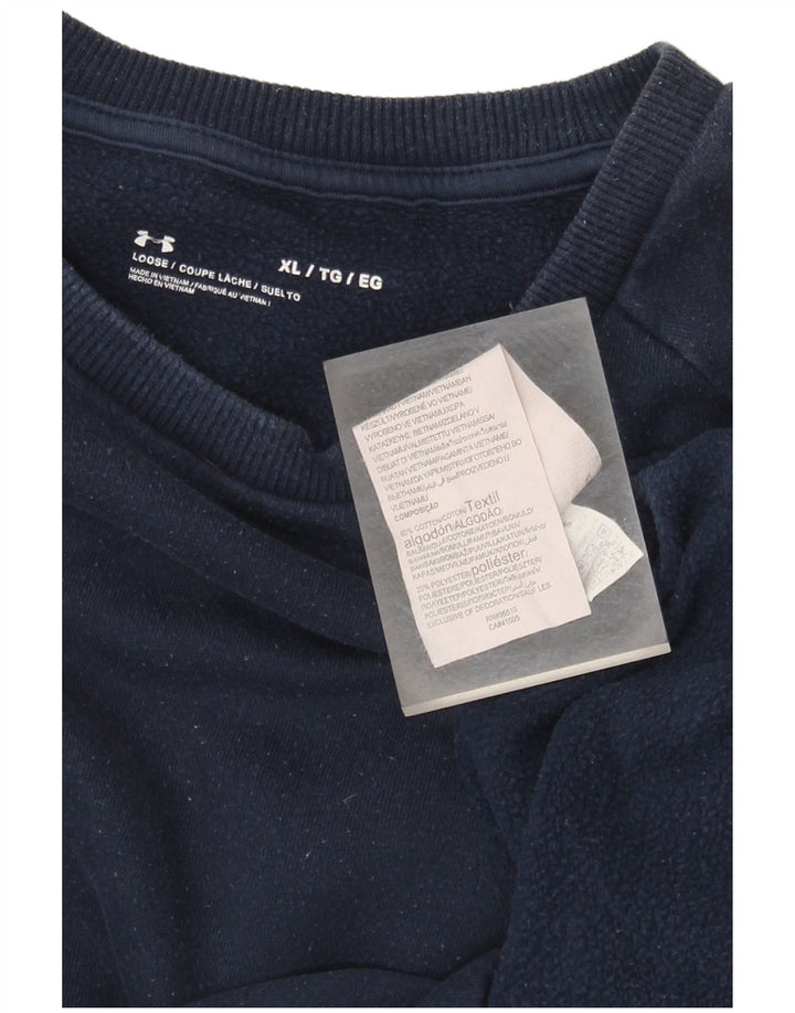 Under Armour Mens Sweatshirt Jumper XL Navy Blue Cotton