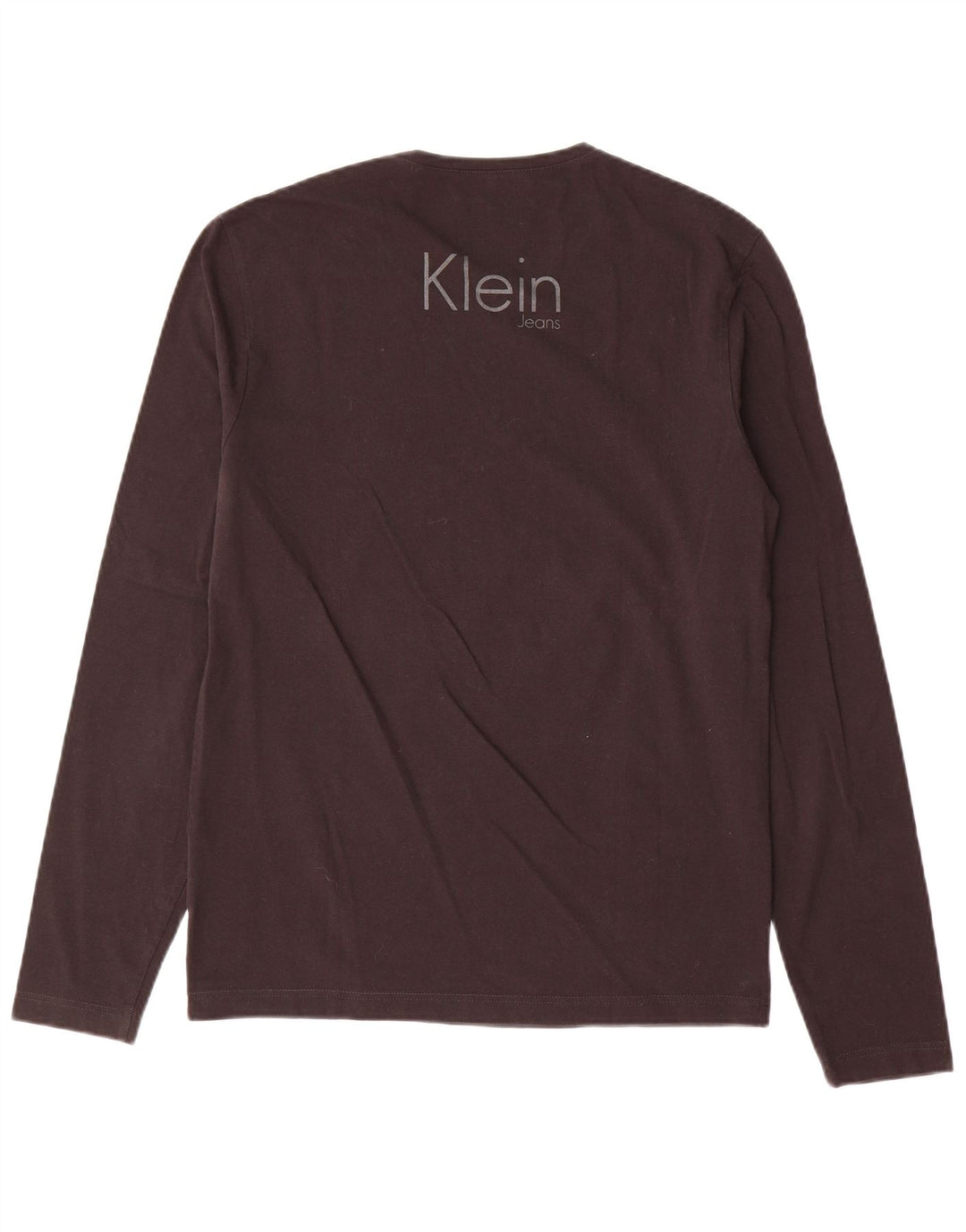 Calvin Klein Jeans Mens Graphic Top Long Sleeve Large Black Cotton