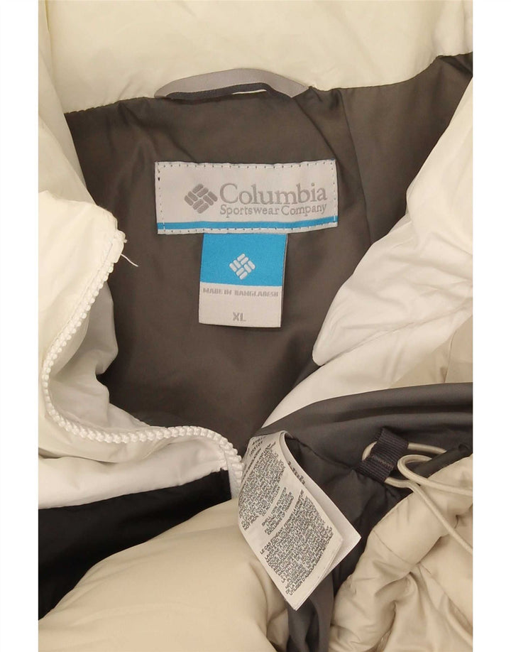 Columbia Mens Padded Jacket UK 42 XL Beige Colourblock Polyester