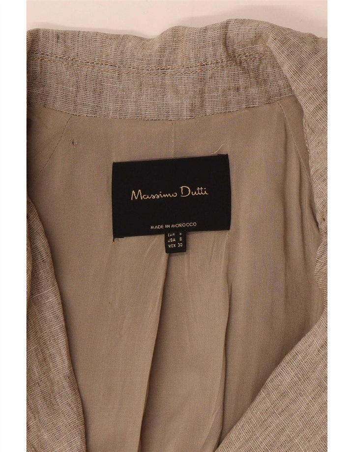 Massimo Dutti Womens Trench Coat UK 10 Small Beige
