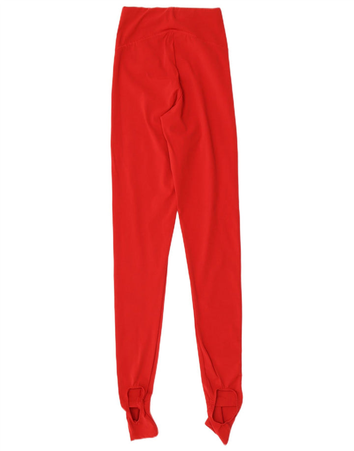 Zara Womens Stirrup Leggings UK 8 Small  Red