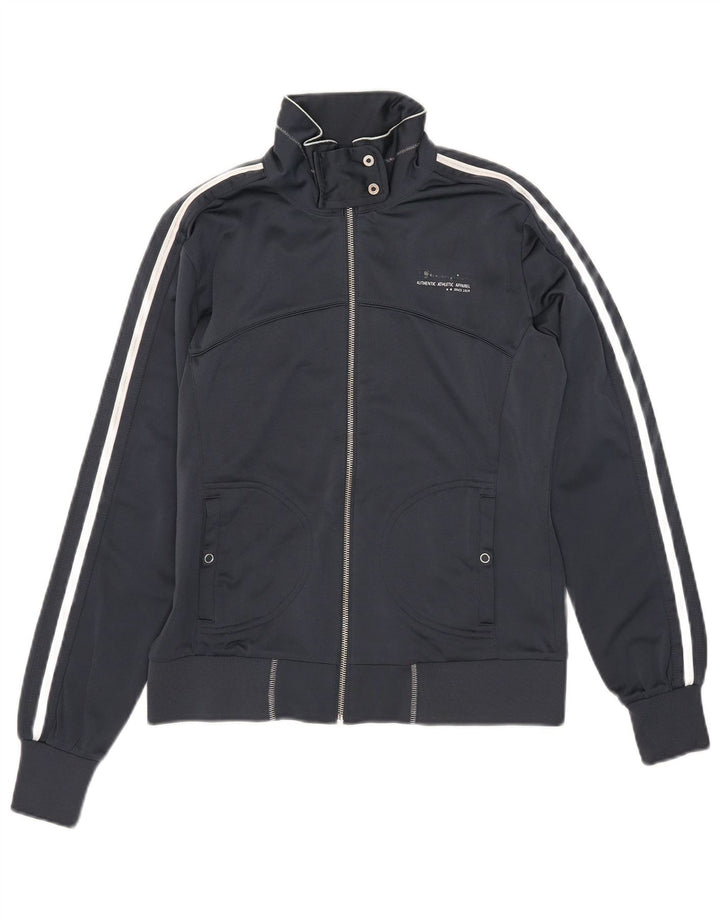 Champion Womens Heritage Fit Tracksuit Top Jacket UK 14 Medium Navy Blue