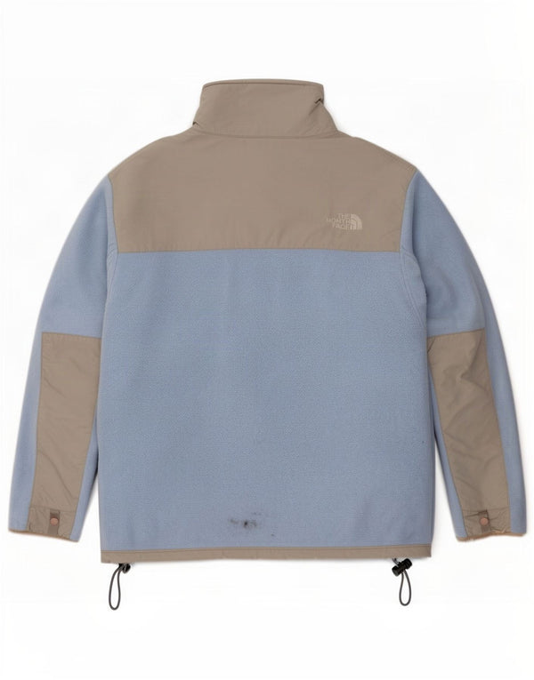 The North Face Womens Oversized Fleece Jacket UK 10 Small Blue Colourblock