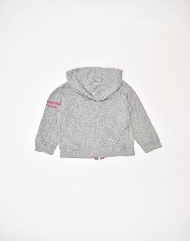 NIKE Girls Graphic Zip Hoodie Sweater 2-3 Years Grey Cotton | Vintage | Thrift | Second-Hand | Used Clothing | Messina Hembry 