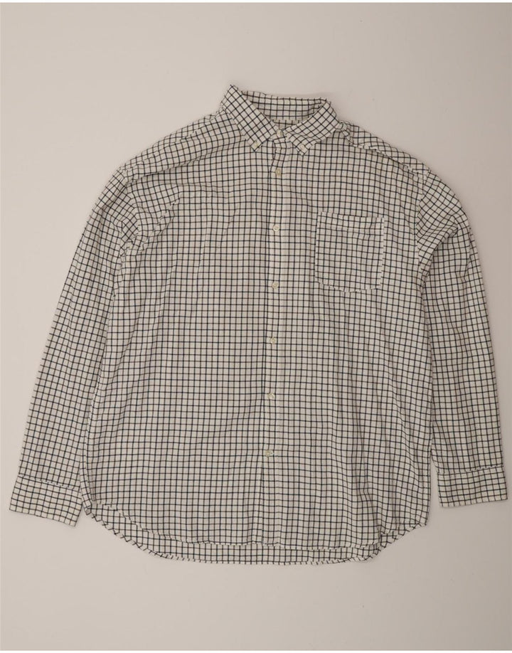 Jack & Jones Mens Shirt 2XL White Gingham Cotton