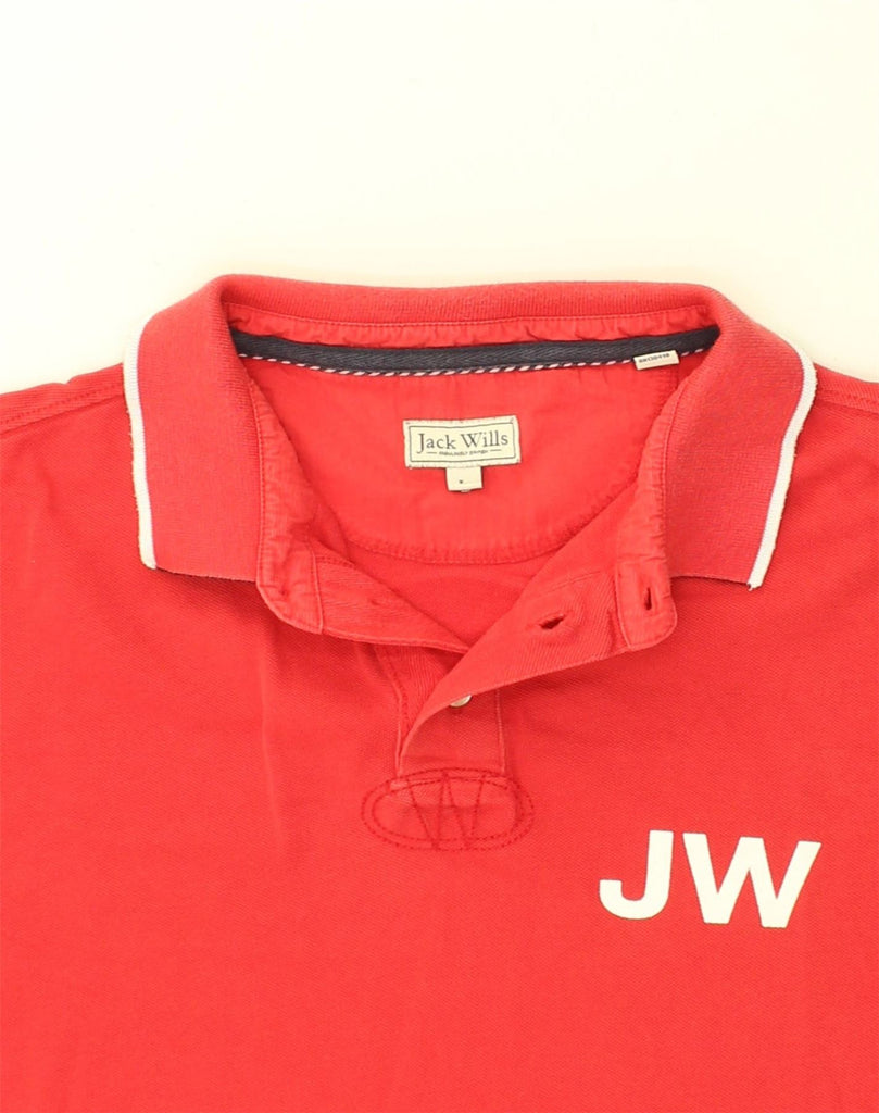 JACK WILLS Mens Polo Shirt Large Red Cotton | Vintage Jack Wills | Thrift | Second-Hand Jack Wills | Used Clothing | Messina Hembry 