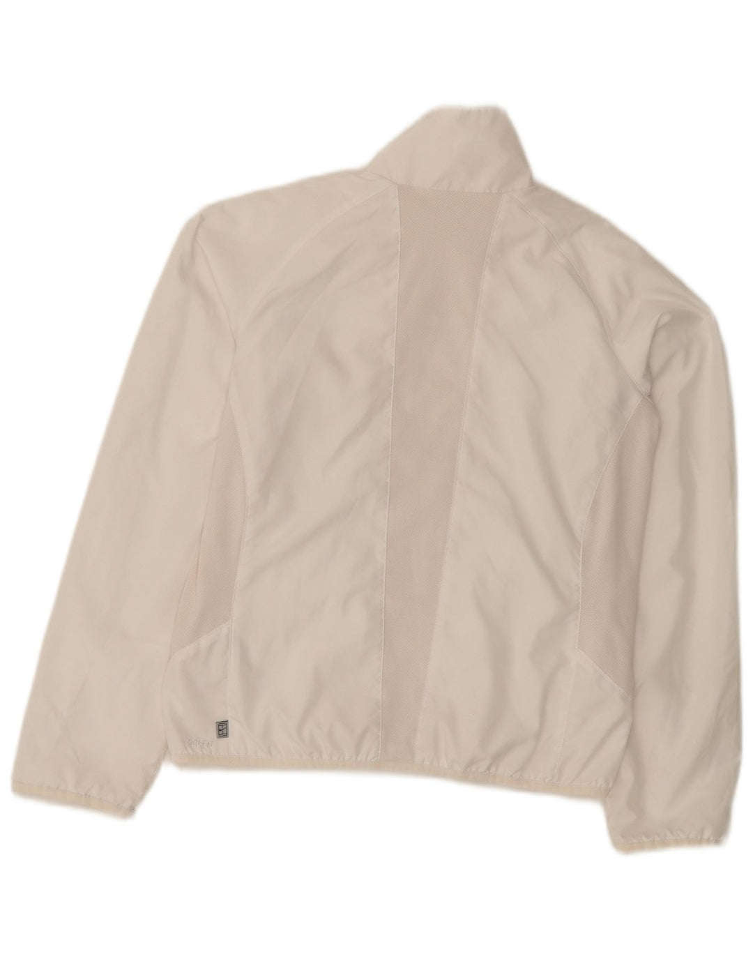 NIKE Womens Tracksuit Top Jacket UK 14 Medium White Polyester
