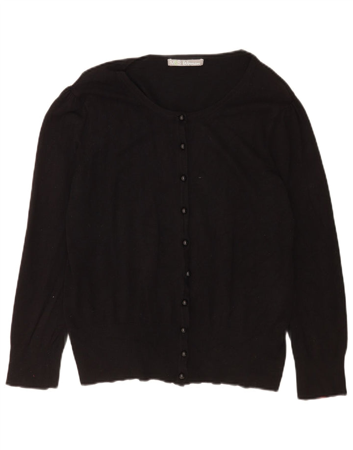 Marks & Spencer Womens Cardigan Sweater UK 12 Medium Black