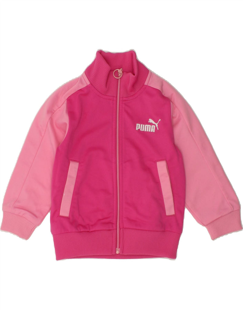 PUMA Baby Girls Graphic Bomber Jacket 9-12 Months Pink | Vintage Puma | Thrift | Second-Hand Puma | Used Clothing | Messina Hembry 