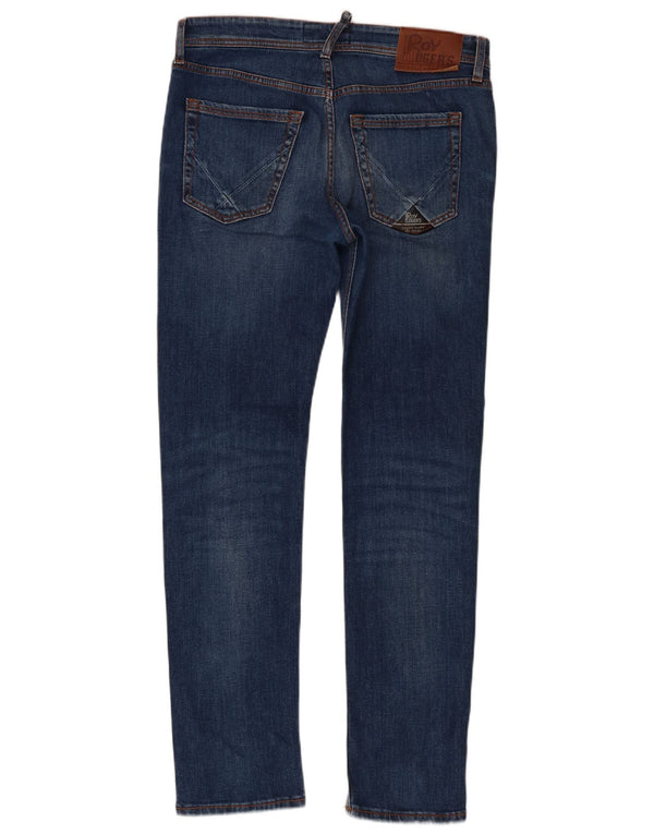 Roy Rogers Mens Slim Jeans W33 L31 Blue Cotton