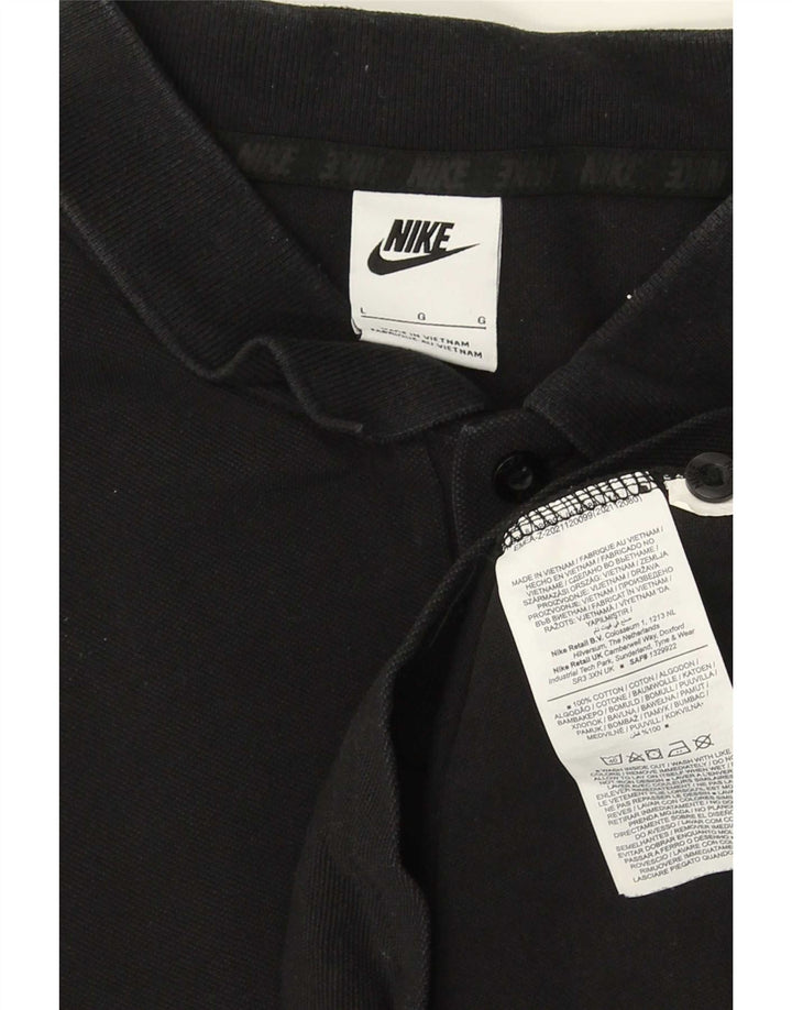 Nike Mens Polo Shirt Large Black Cotton