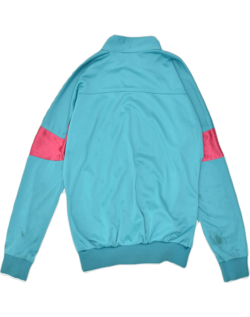 PUMA Womens Tracksuit Top Jacket UK 14 Medium Turquoise Polyester | Vintage Puma | Thrift | Second-Hand Puma | Used Clothing | Messina Hembry 