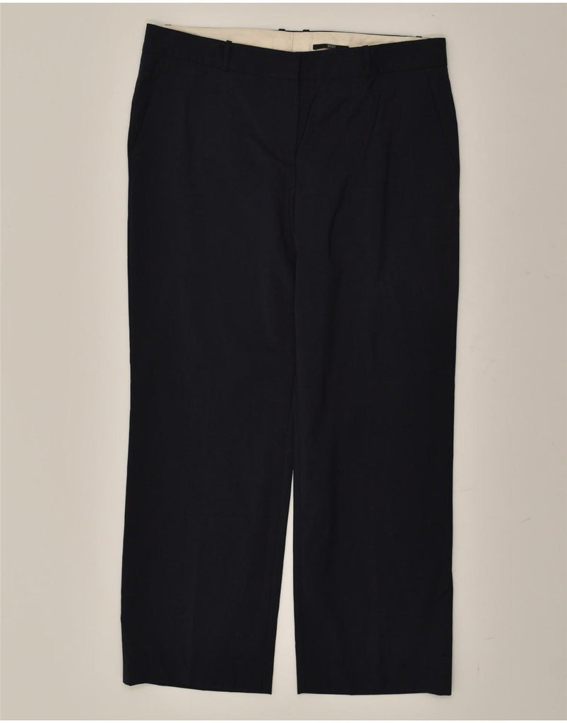 HUGO BOSS Womens Straight Chino Trousers W36 L28  Navy Blue | Vintage Hugo Boss | Thrift | Second-Hand Hugo Boss | Used Clothing | Messina Hembry 