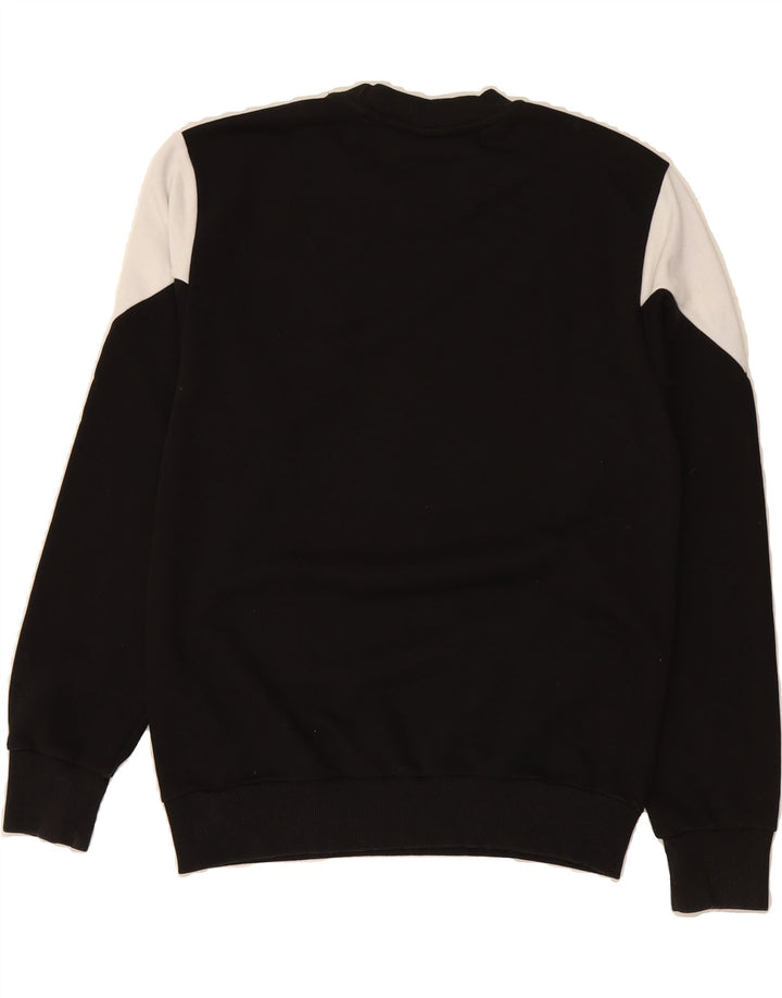 PUMA Mens Graphic Sweatshirt Jumper Small Black Colourblock Vintage Puma and Second-Hand Puma from Messina Hembry 