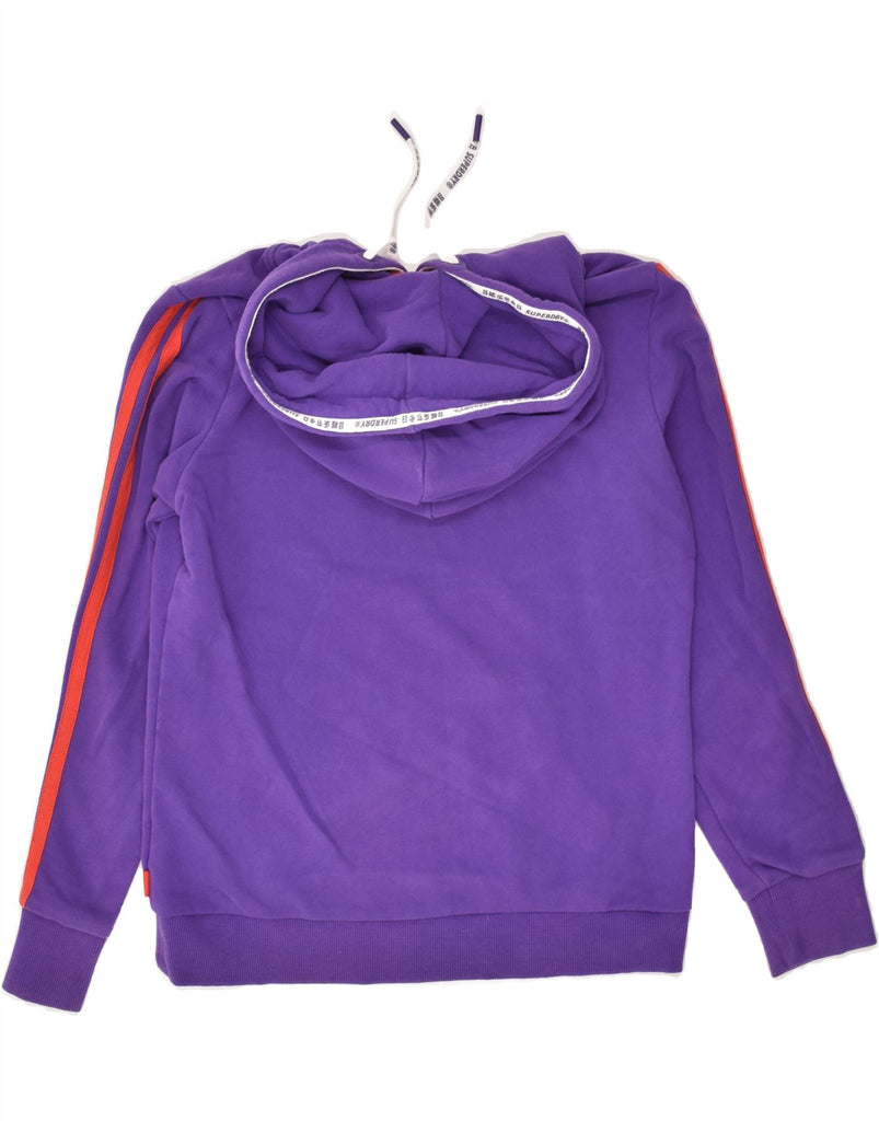 SUPERDRY Womens Graphic Hoodie Jumper UK 14 Large Purple Cotton | Vintage Superdry | Thrift | Second-Hand Superdry | Used Clothing | Messina Hembry 