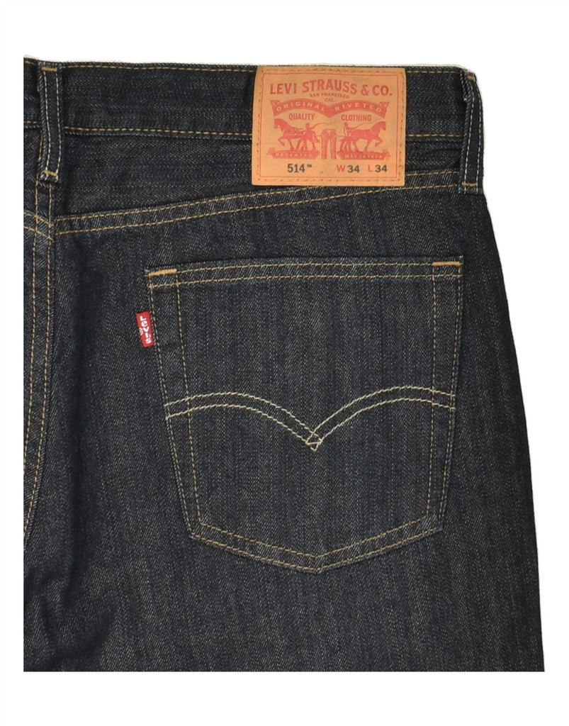 LEVI'S Mens 514 Straight Jeans W34 L34  Black Cotton | Vintage Levi's | Thrift | Second-Hand Levi's | Used Clothing | Messina Hembry 
