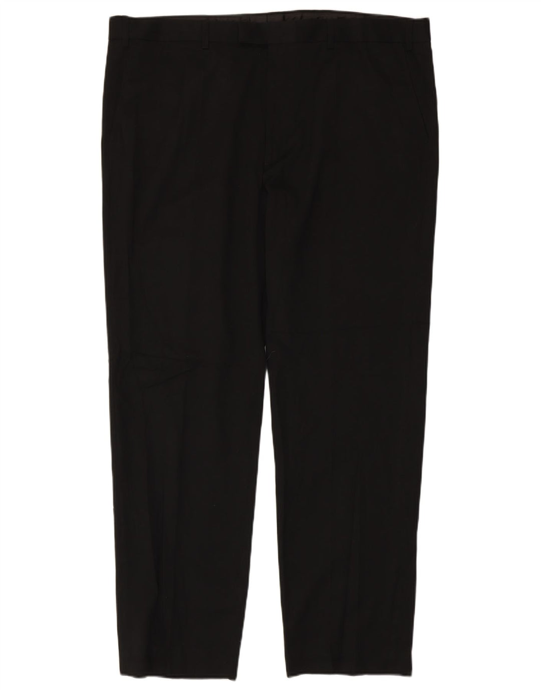 Marks & Spencer Mens Straight Regular Suit Trousers W42 L33 Black Polyester