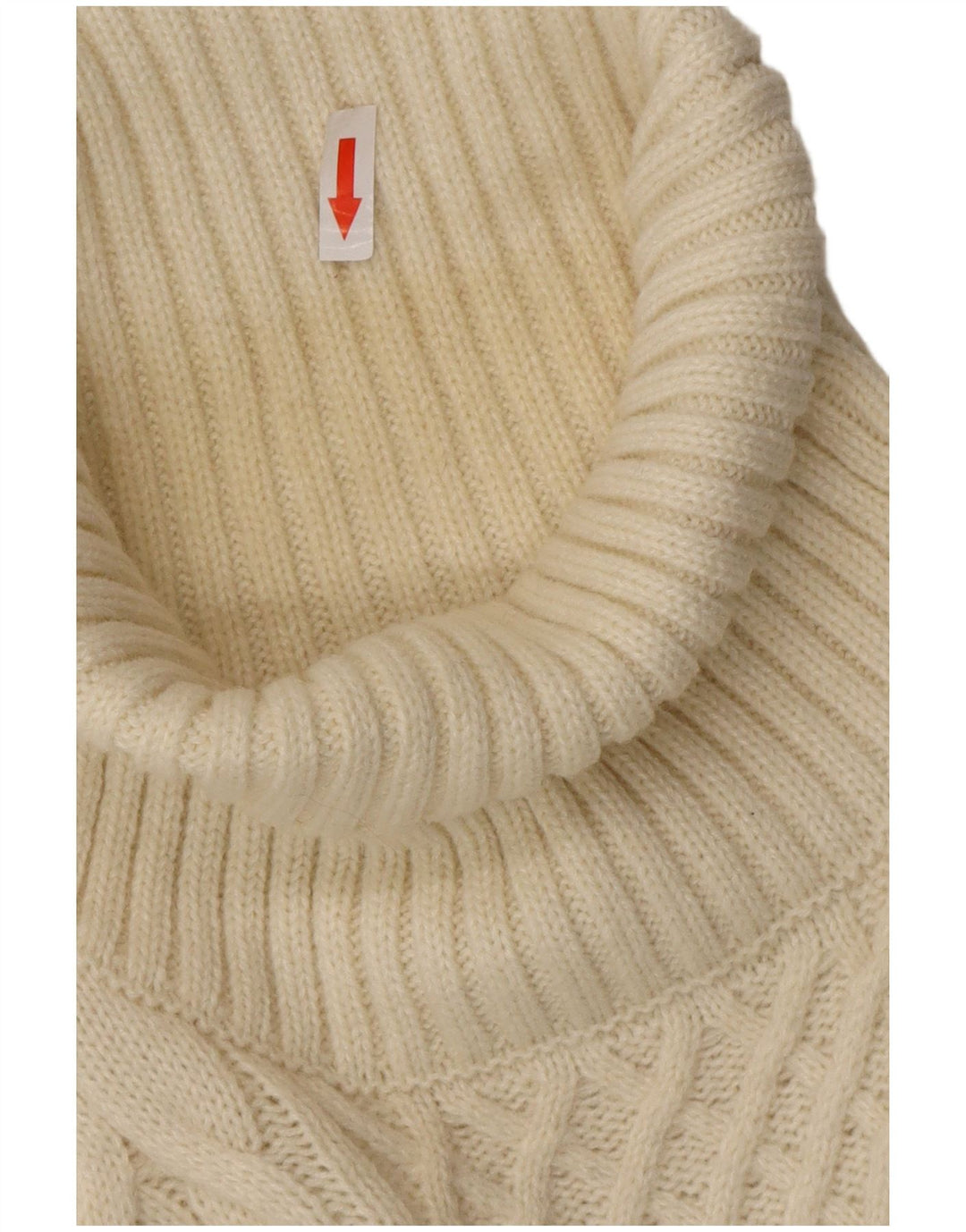 PIOMBO Mens Roll Neck Jumper Sweater 2XL White Acrylic