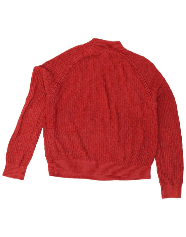 Fat Face Womens Loose Fit Turtle Neck Jumper Sweater UK 12 Medium Red