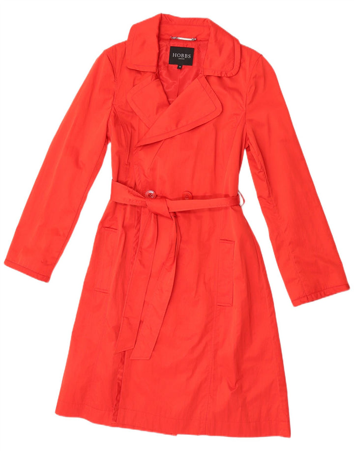 HOBBS Womens Trench Coat UK 10 Small  Red Polyester