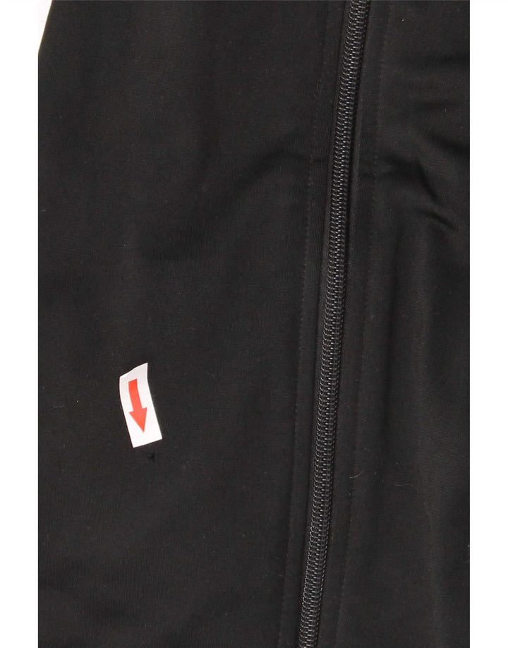 Adidas Boys Tracksuit Top Jacket 12-13 Years Black Polyester