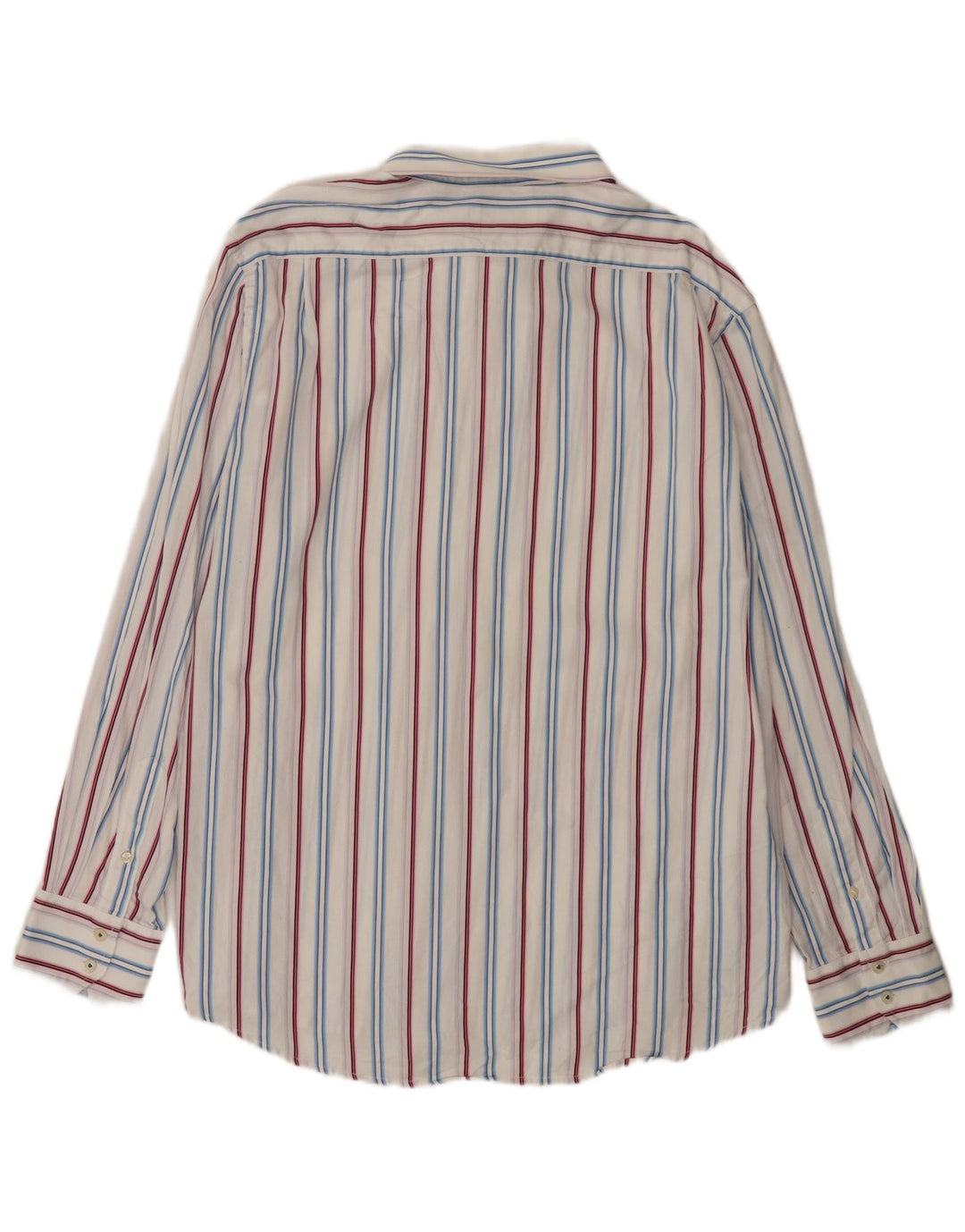 Ben Sherman Mens Shirt 2XL White Striped Cotton