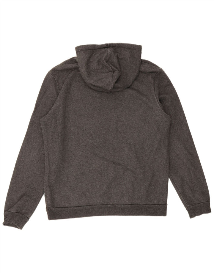 PUMA Mens Graphic Hoodie Jumper Medium Grey Cotton