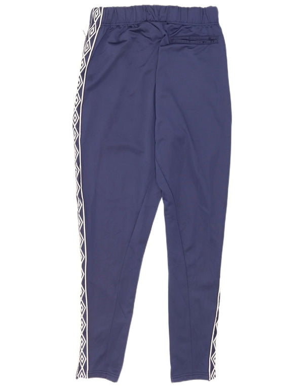 Umbro Mens Graphic Tracksuit Trousers Medium Navy Blue Polyester