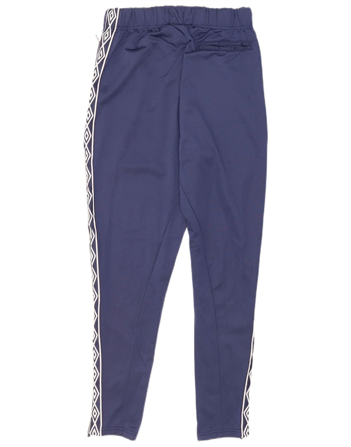 Umbro Mens Graphic Tracksuit Trousers Medium Navy Blue Polyester