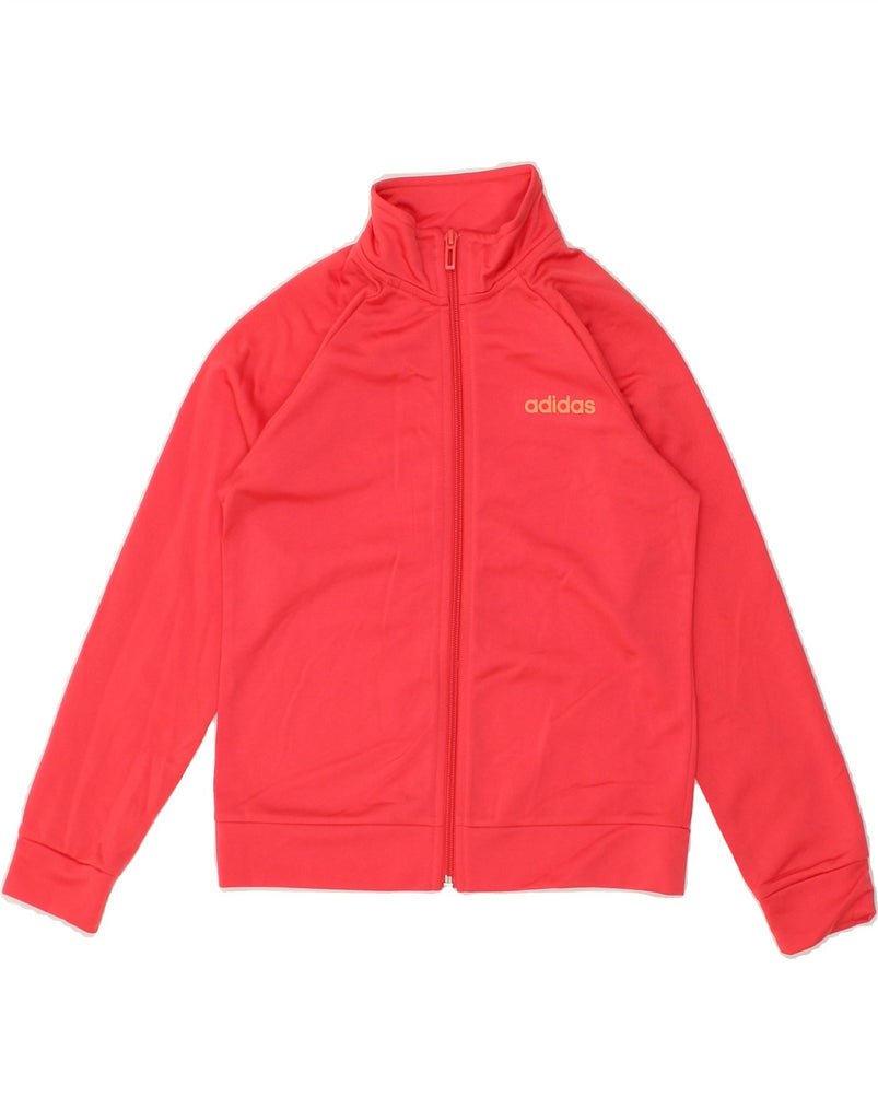 ADIDAS Girls Tracksuit Top Jacket 9-10 Years Red | Vintage Adidas | Thrift | Second-Hand Adidas | Used Clothing | Messina Hembry 