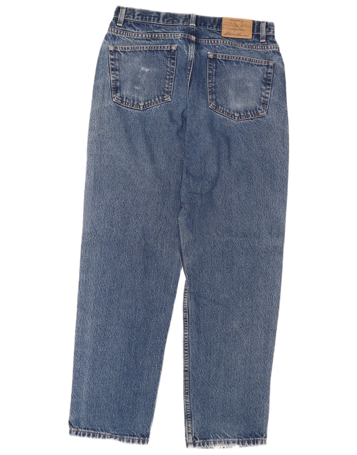 EDDIE BAUER Mens Classic Fit Straight Jeans W34 L32 Blue Cotton