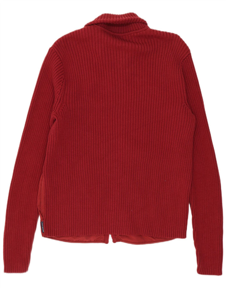 ARMANI EXCHANGE Mens Cardigan Sweater Medium Red Nylon