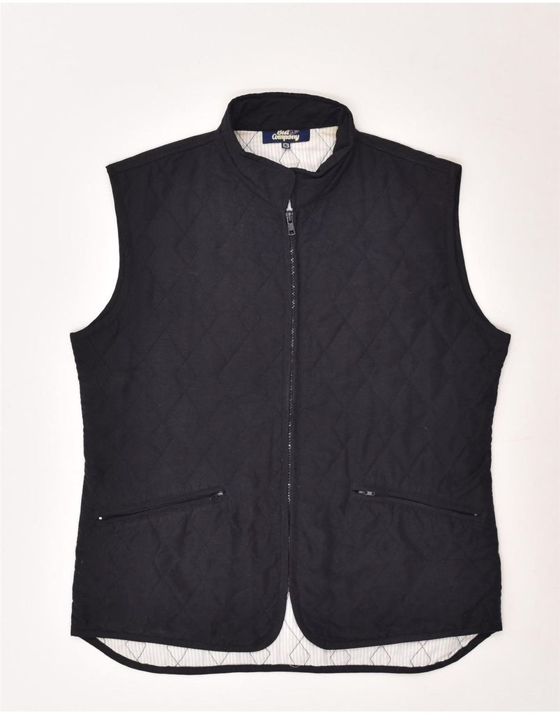 BEST COMPANY Womens Quilted Gilet IT 44 Medium Navy Blue Polyester | Vintage Best Company | Thrift | Second-Hand Best Company | Used Clothing | Messina Hembry 