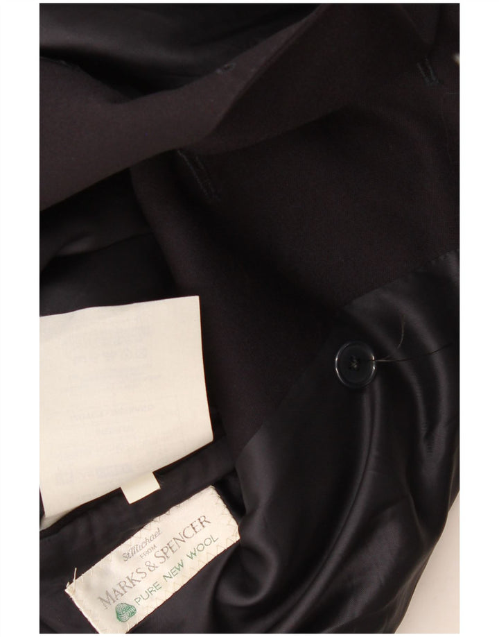 Marks & Spencer Mens Double Breasted Blazer Jacket UK 42 Large Navy Blue