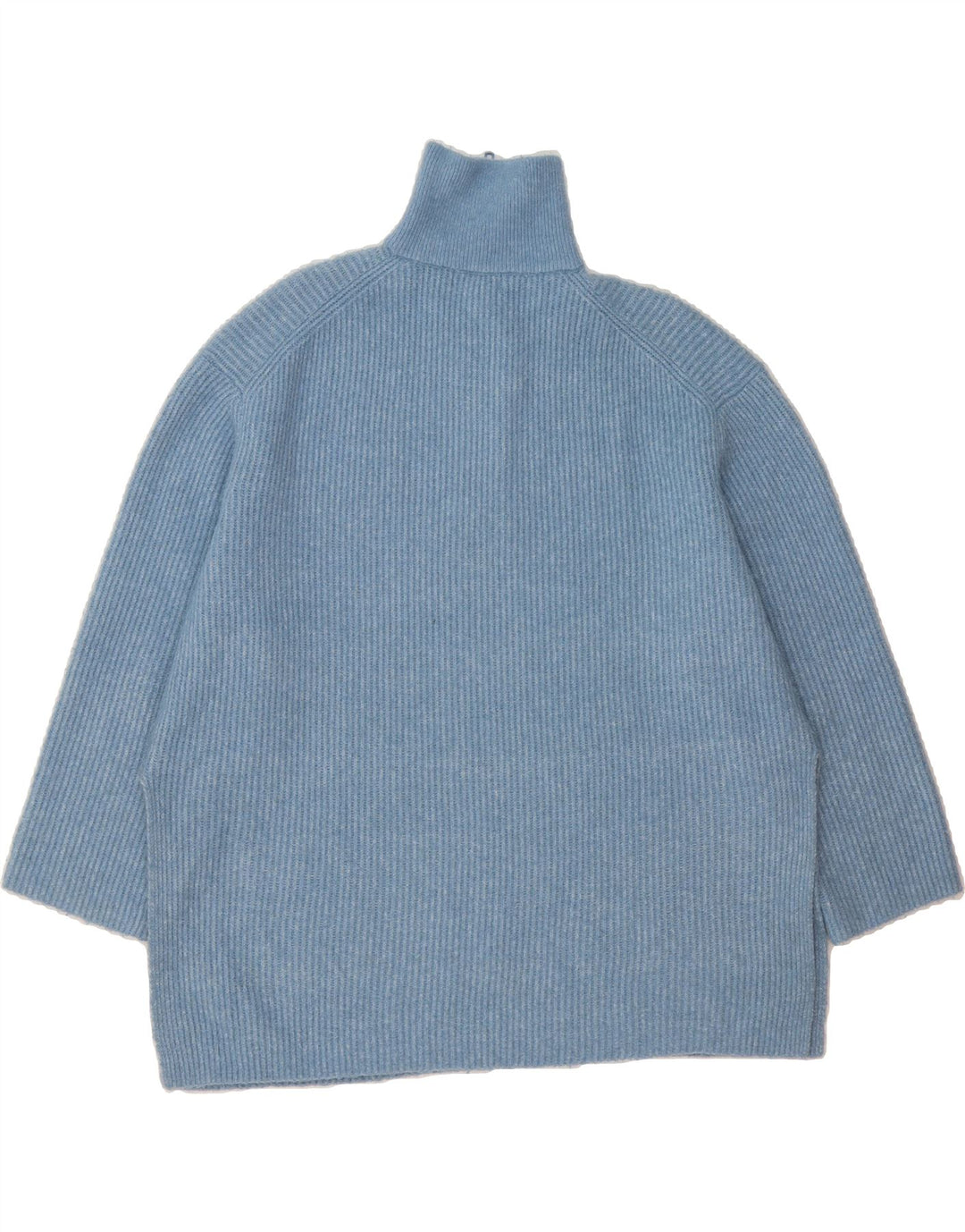 TOPSHOP Womens Oversized Zip Neck Jumper Sweater UK 10 Small Blue Vintage Topshop and Second-Hand Topshop from Messina Hembry 
