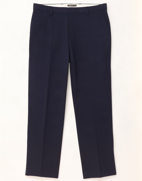 Dockers Mens Straight Chino Trousers W36 L34 Navy Blue Cotton