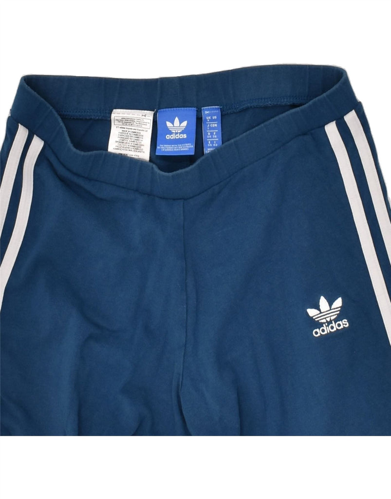 ADIDAS Womens Leggings UK 8 Small Blue Cotton | Vintage Adidas | Thrift | Second-Hand Adidas | Used Clothing | Messina Hembry 