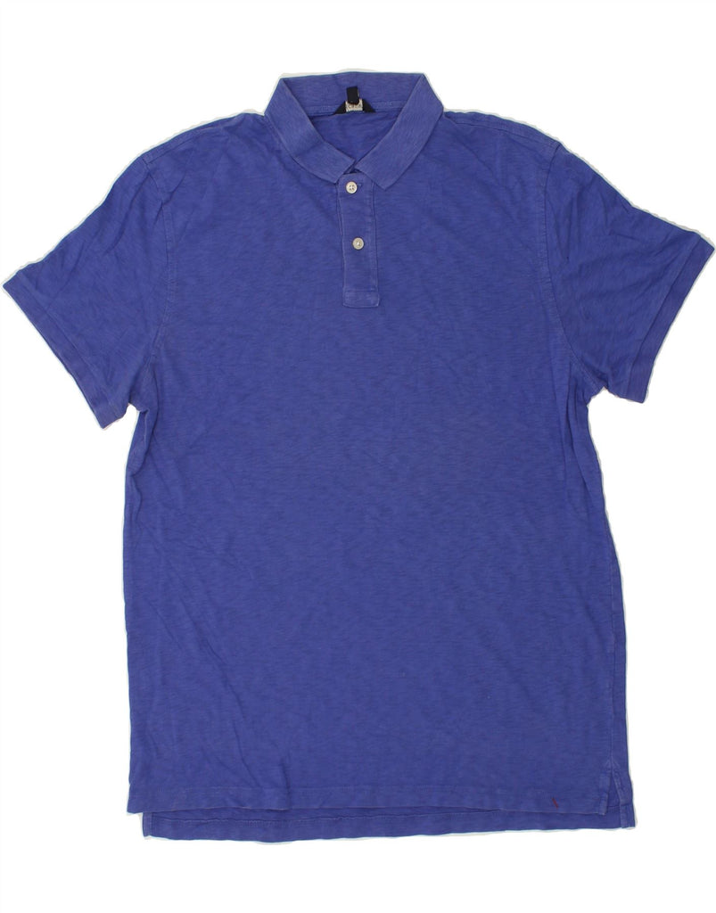 J. CREW Mens Polo Shirt Large Blue Cotton | Vintage J. Crew | Thrift | Second-Hand J. Crew | Used Clothing | Messina Hembry 