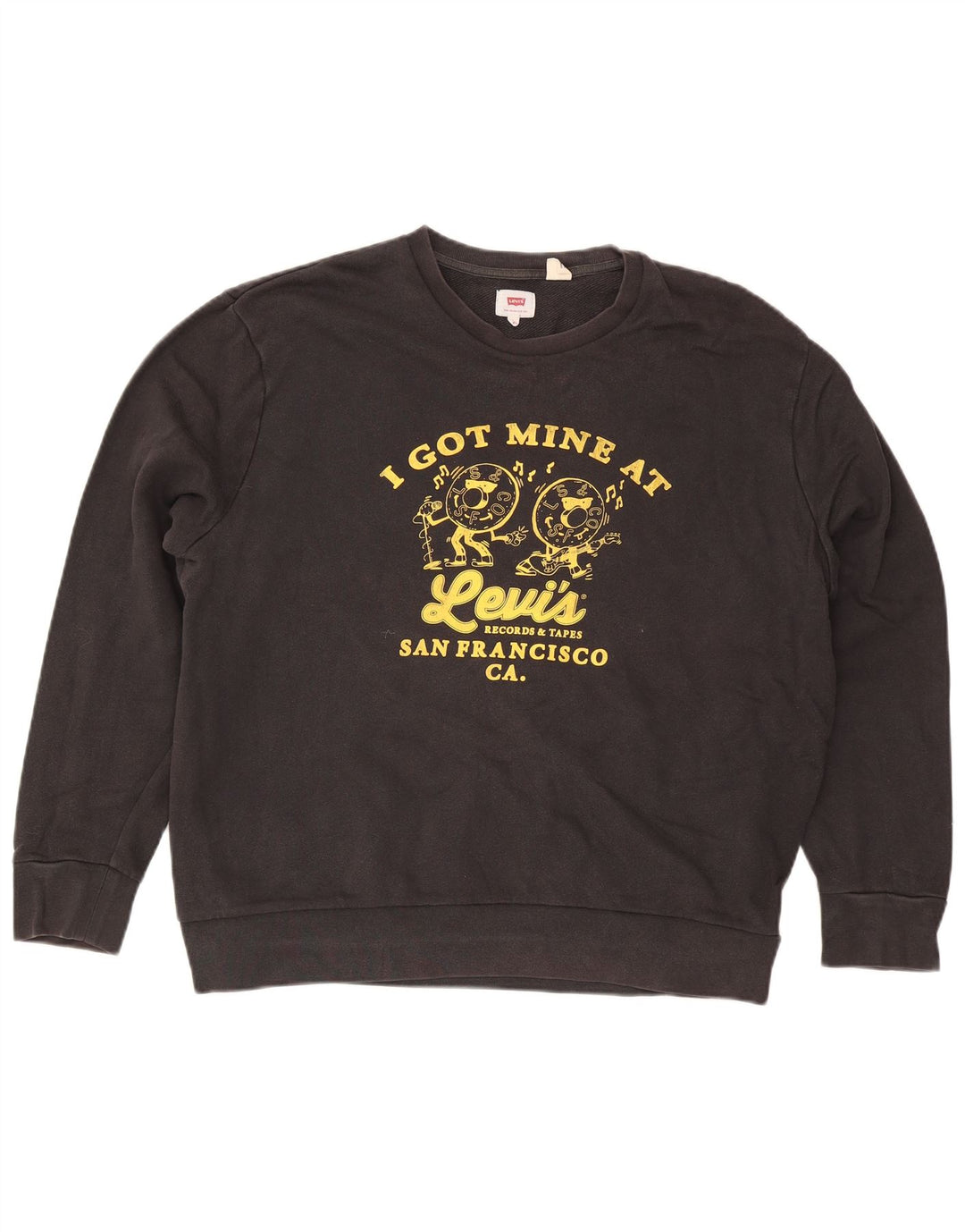 Levi's Mens Graphic Sweatshirt Jumper 2XL Black Cotton